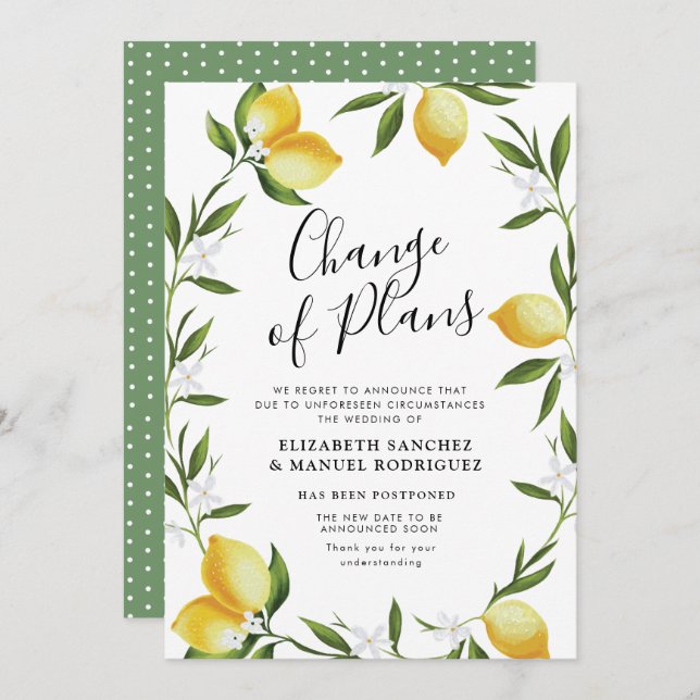 carte de mariage reportée avec un feuillage de cit (Devant / Derrière)