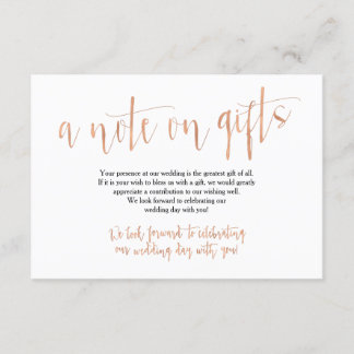 Carte de mariage Rose Gold Wedding Gifts