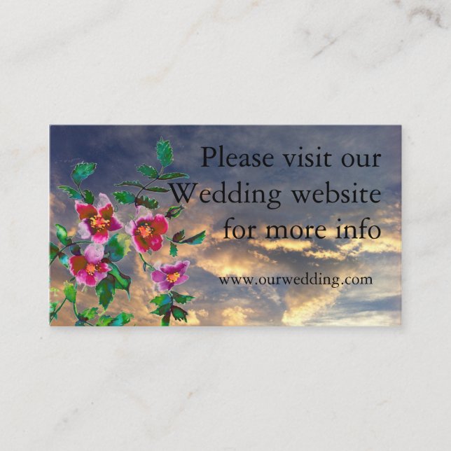 Carte de mariage rose vintage (Devant)
