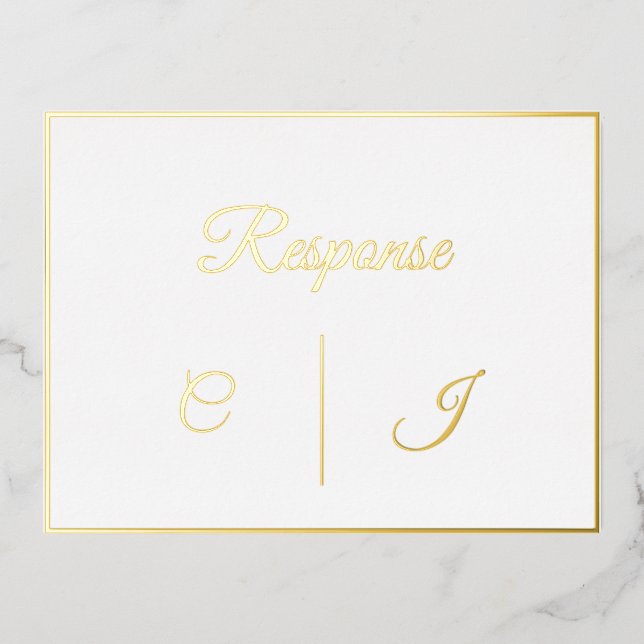 Carte de Mariage RSVP réponse (Recto)