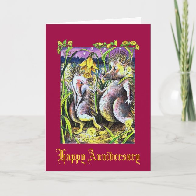 Carte de mariage Rubis Hérisson (Devant)