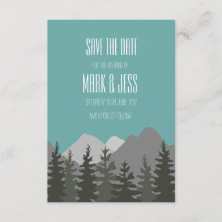 Carte de mariage 'Sauver la date' Arbres et Montag