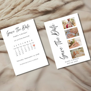 Carte de mariage 'Save The Date' minimaliste avec