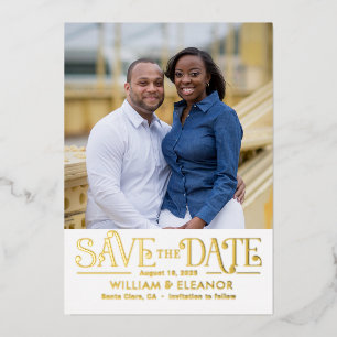Carte de Mariage "Save The Date" Moderne Rétro FOI
