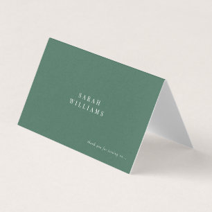 Carte de Mariage simple verte et blanche