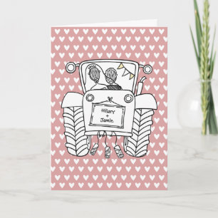 Carte de mariage Tractor Country