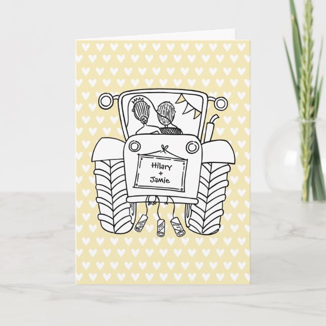 Carte de mariage Tractor Country (Devant)