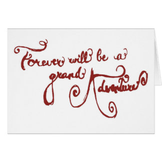 Carte de mariage - une aventure grande (rouge)