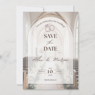 Carte de mariage unique et moderne