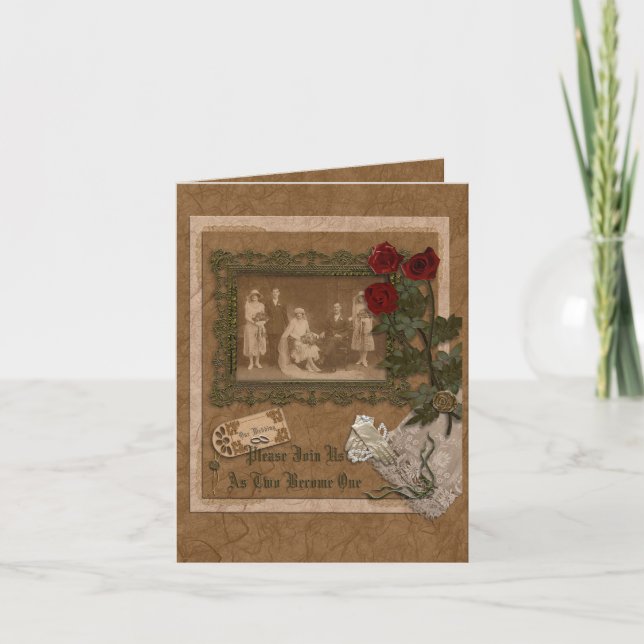 Carte de mariage vintage (Devant)