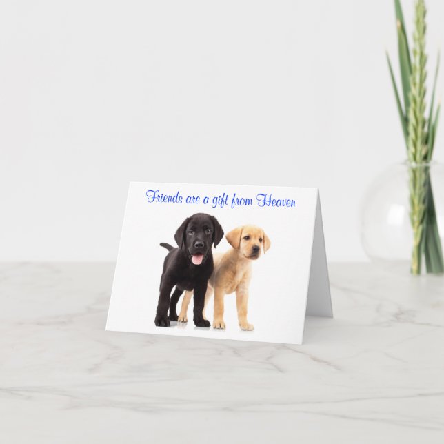 Carte de marionnettes de l'amitiés Labrador Retrie (Devant)