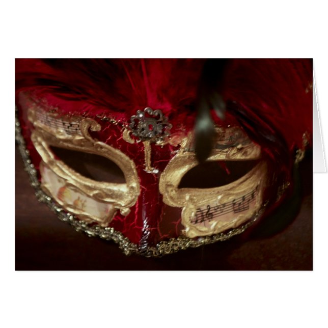 Carte de masque de mascarade (Devant horizontal)