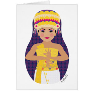 Carte de Matryoshka de danseur de Balinese