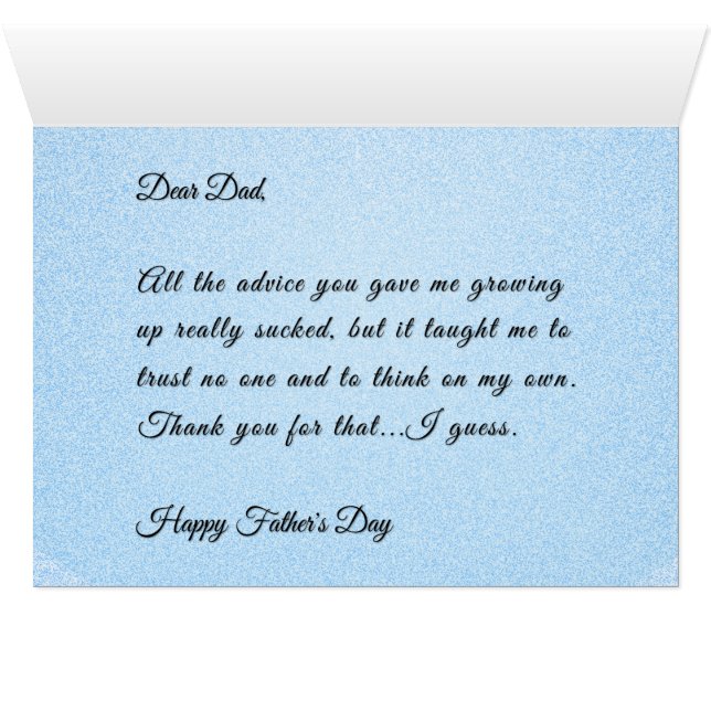 Carte de mauvais avis alternative amusante (Intérieur Horizontal (Bas))