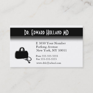 Carte de médecin avec espace de rendez-vous au ver