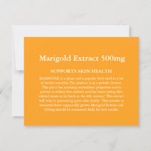Carte de médicament Marigold herboriste