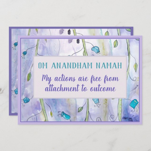 Carte de méditation Mantra et Affirmation (Devant / Derrière)