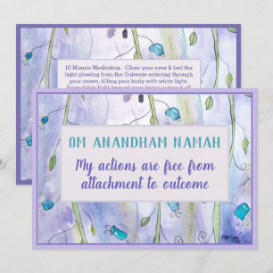 Carte de méditation Mantra et Affirmation