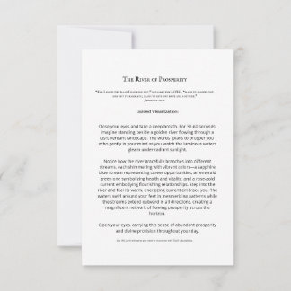 Carte de méditation River of Prosperity | Christia