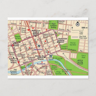 carte de melbourne ville cbd