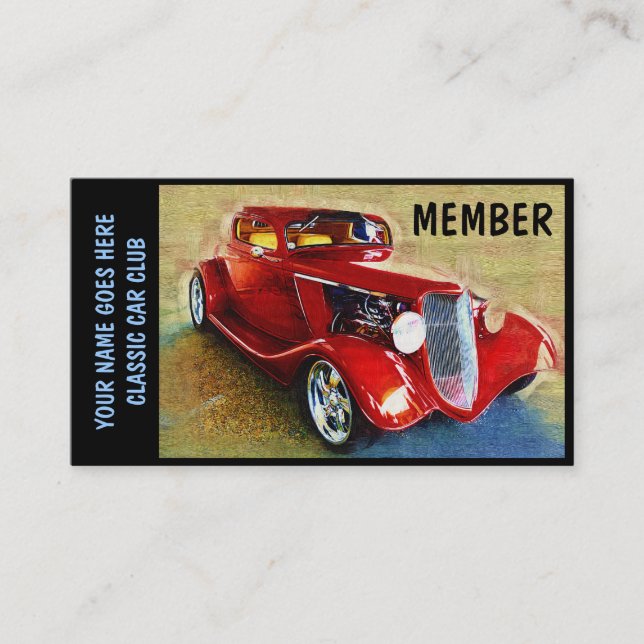 Carte de membre pour les clubs classiques de (Devant)