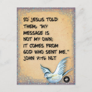 Carte de mémoire Bible Verse taille carte postale 