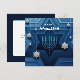 Carte de Menorah de Hanukkah joyeux