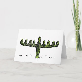 Carte de Menorah Hanoukka de Saguaro