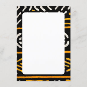 Carte de menu à motifs africains