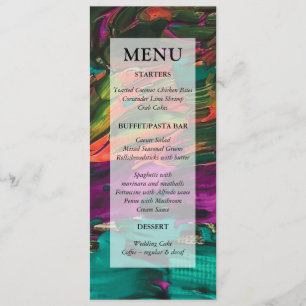 Carte de menu Abstraite Peinture Acrylique