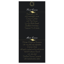 Carte de menu Black & Gold