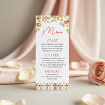 Carte de menu Buffet de Pommier 4x9 pour Shower