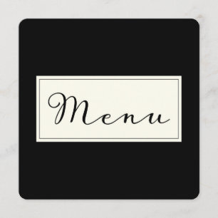 Carte de menu classique moderne do-it-yourself noi