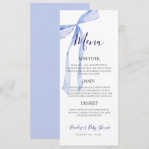 Carte de menu de Baby Shower Élégant Garçon Arc-en