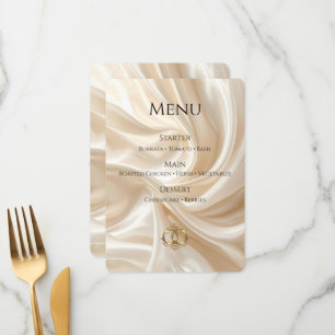 Carte de Menu de Mariage Élégante Moderne Abstra