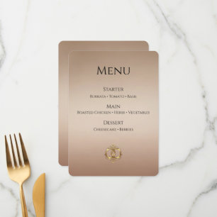Carte de menu de mariage élégante Moderne et abs