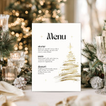 Carte de menu de Noël pour le dîner avec un arbre