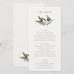 Carte de menu du Mariage de feuillages à Branche d