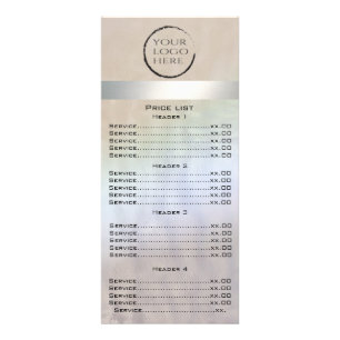 Carte de menu holographique de luxe perle logo per