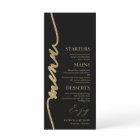 Carte de menu Mariage de Script 4x9
