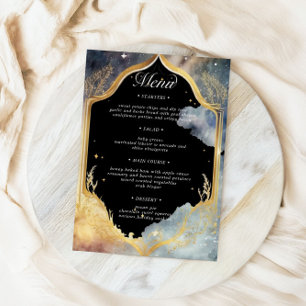 Carte de menu Mystical Celestie Mariage Diner