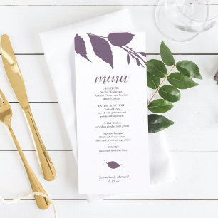 Carte de menu pour la couleur pourme du feuillage 