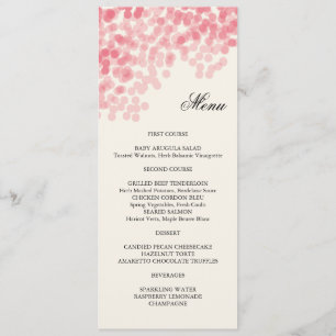 Carte de menu Rosy Light Douche