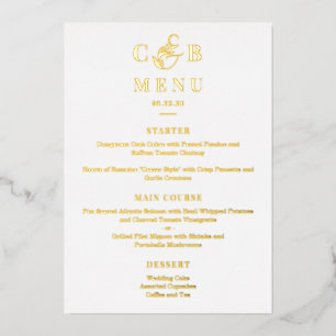 Carte de menu simple Splendid REAL FOIL Elegant