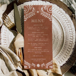 Carte de Menu Terracotta Rustique Mexique