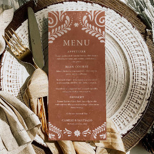 Carte de Menu Terracotta Rustique Mexique