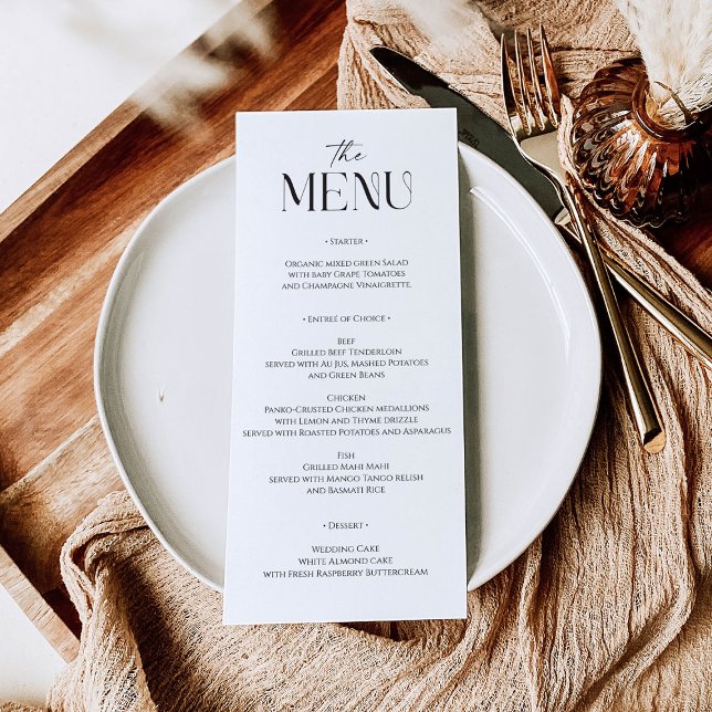 Carte de menu Whimsy moderne (Créateur téléchargé)