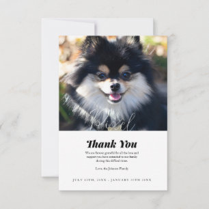 Carte de Merci de la perte de l'animal