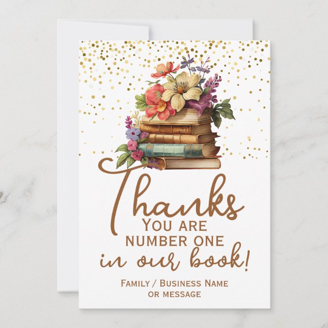 Carte de Merci du professeur Bibliothécaire (Devant)