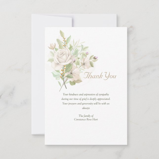 Carte de Merci floral de Whisper (Devant)